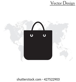 shopping bag - vector icon