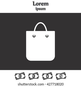 shopping bag - vector icon