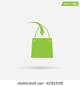 shopping bag - vector icon