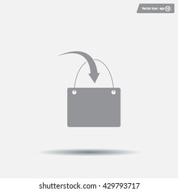 shopping bag - vector icon