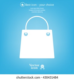 shopping bag - vector icon