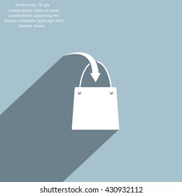 shopping bag - vector icon