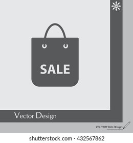 shopping bag - vector icon