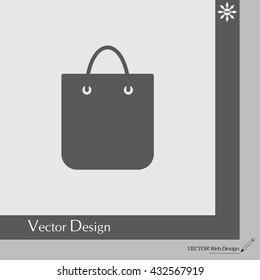 shopping bag - vector icon