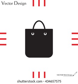 shopping bag - vector icon