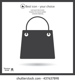 shopping bag - vector icon