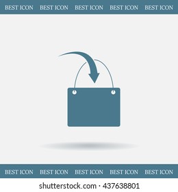 shopping bag - vector icon