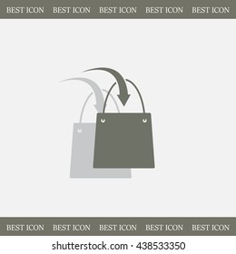 shopping bag - vector icon