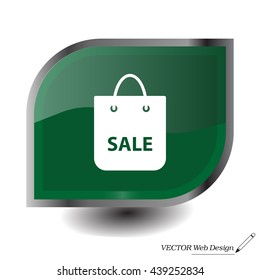 shopping bag - vector icon