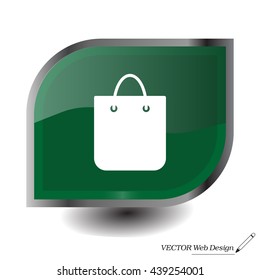 shopping bag - vector icon