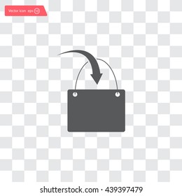 shopping bag - vector icon