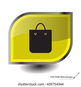 shopping bag - vector icon