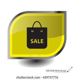 shopping bag - vector icon