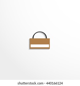 Shopping bag. Vector icon.