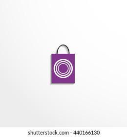 Shopping bag. Vector icon.