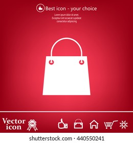 shopping bag - vector icon