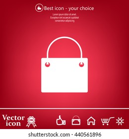 shopping bag - vector icon