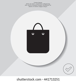 shopping bag - vector icon