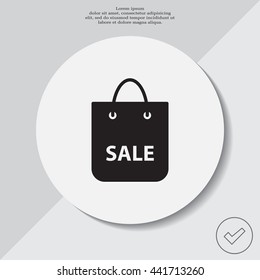 shopping bag - vector icon