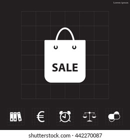 shopping bag - vector icon