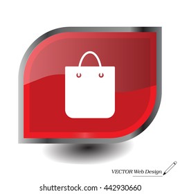 shopping bag - vector icon