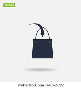 shopping bag - vector icon