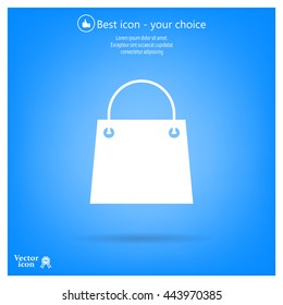 shopping bag - vector icon