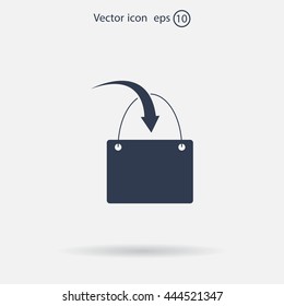 shopping bag - vector icon