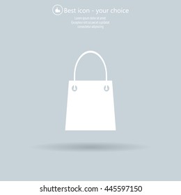 shopping bag - vector icon