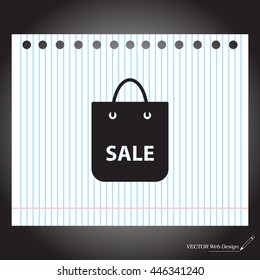 shopping bag - vector icon