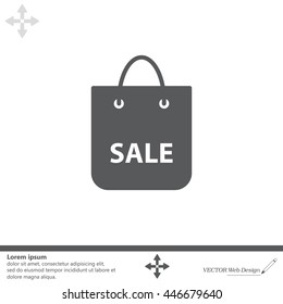 shopping bag - vector icon
