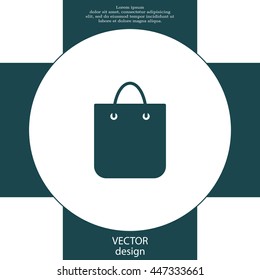 shopping bag - vector icon