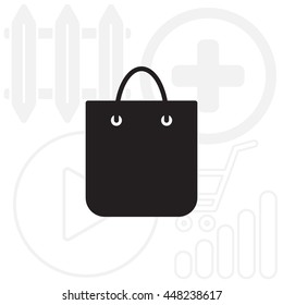shopping bag - vector icon