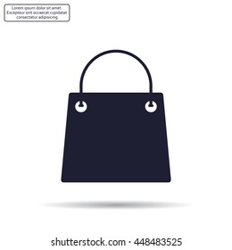 shopping bag - vector icon