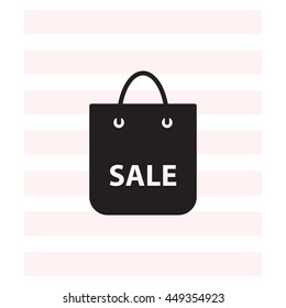 shopping bag - vector icon
