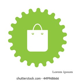 shopping bag - vector icon