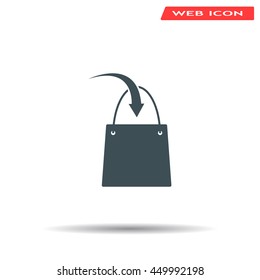 shopping bag - vector icon