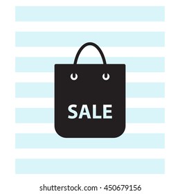 shopping bag - vector icon