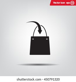 shopping bag - vector icon