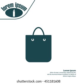 shopping bag - vector icon