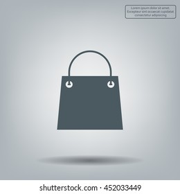 shopping bag - vector icon