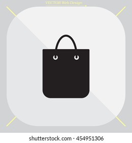shopping bag - vector icon
