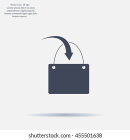 shopping bag - vector icon