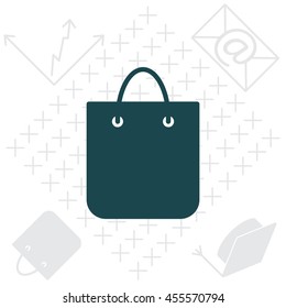 shopping bag - vector icon