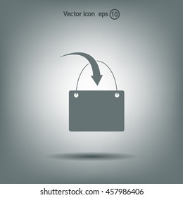 shopping bag - vector icon