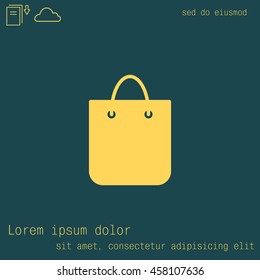 shopping bag - vector icon