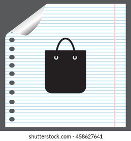 shopping bag - vector icon