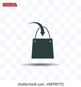 shopping bag - vector icon