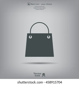 shopping bag - vector icon