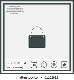 shopping bag - vector icon
